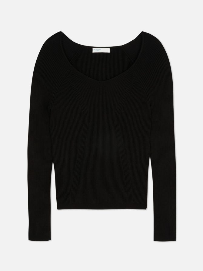 Ribbed V-Neck Top - Image 5