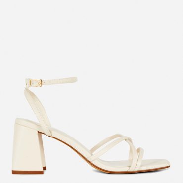 Cross Strap Block Heel Sandals