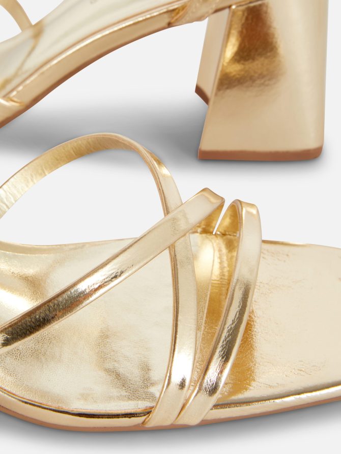 Cross Strap Block Heel Sandals - Image 5
