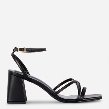 Cross Strap Block Heel Sandals