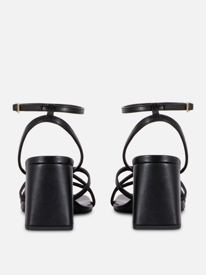 Cross Strap Block Heel Sandals - Image 3