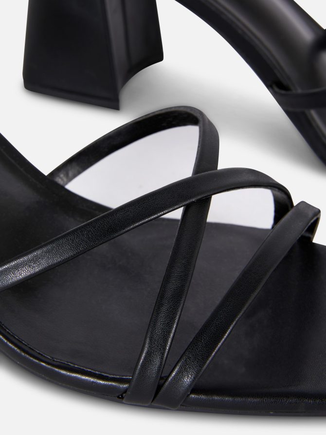 Cross Strap Block Heel Sandals - Image 5