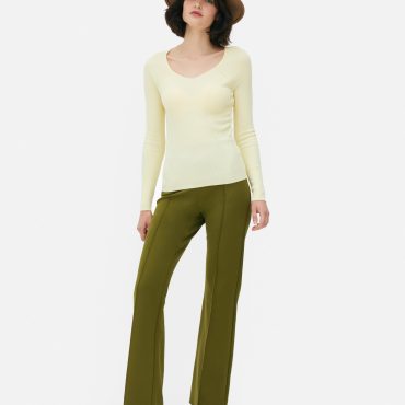 V-Neck Rib Top