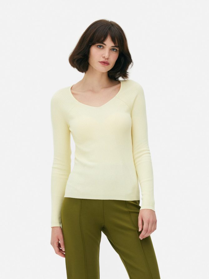 V-Neck Rib Top - Image 2