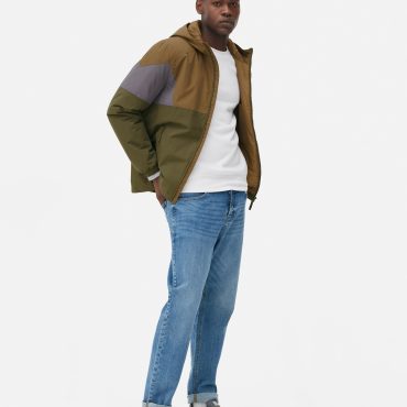 Color Block Hooded Jacket