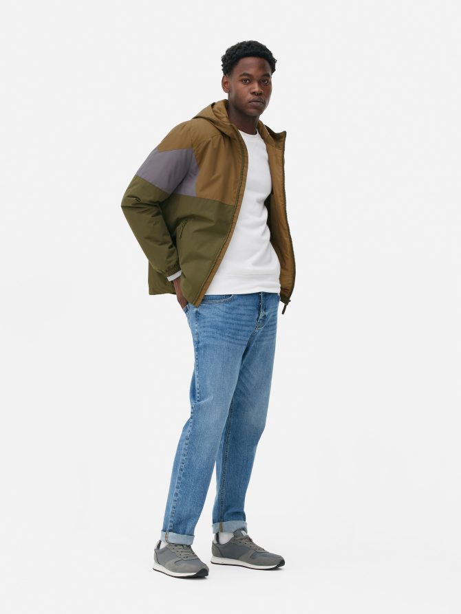 Color Block Hooded Jacket