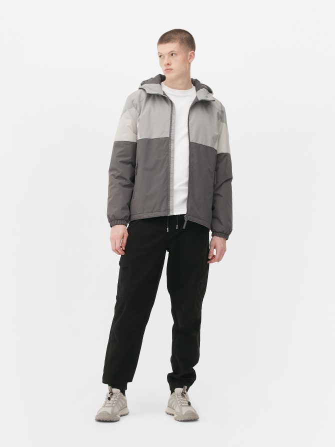Color Block Hooded Jacket