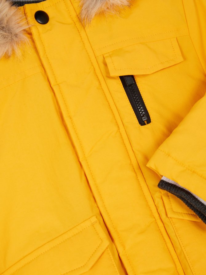 Faux Fur Trim Hooded Parka - Image 3