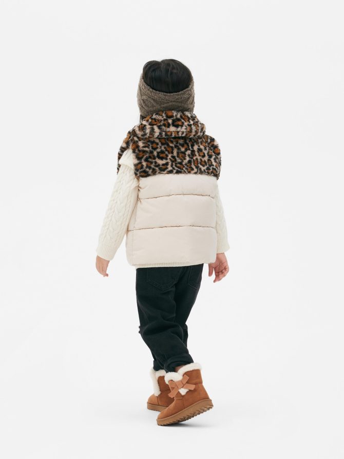 Faux Fur Leopard Vest - Image 2