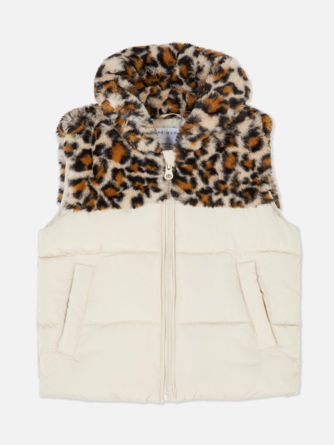 Faux Fur Leopard Vest - Image 3