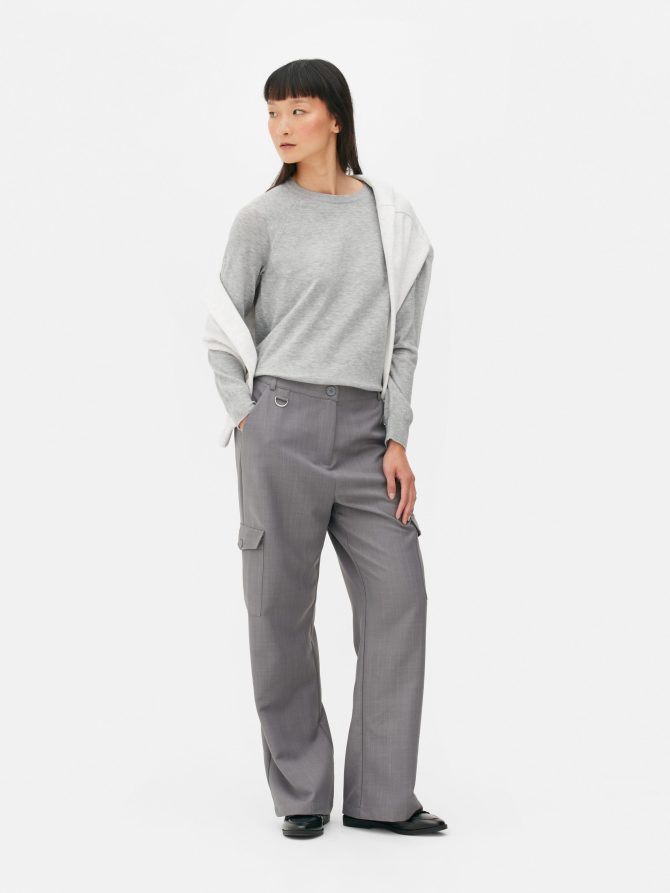 Crew Neck Fine Knit Sweater