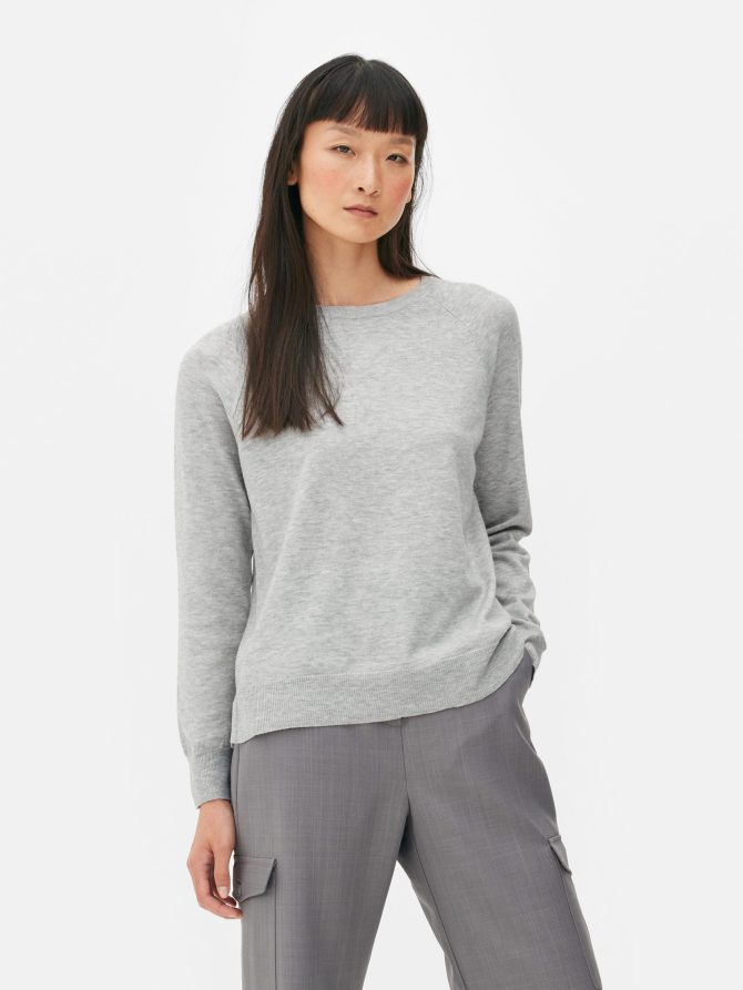 Crew Neck Fine Knit Sweater - Image 2