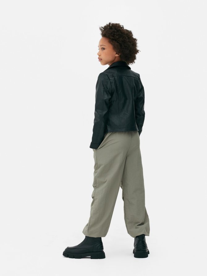 Faux Leather Biker Jacket - Image 2