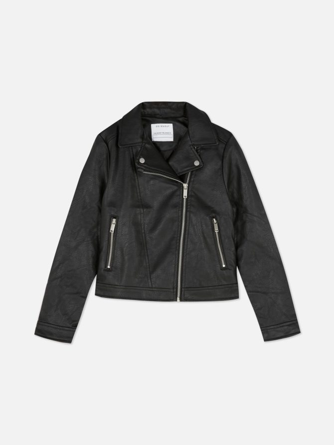 Faux Leather Biker Jacket - Image 3