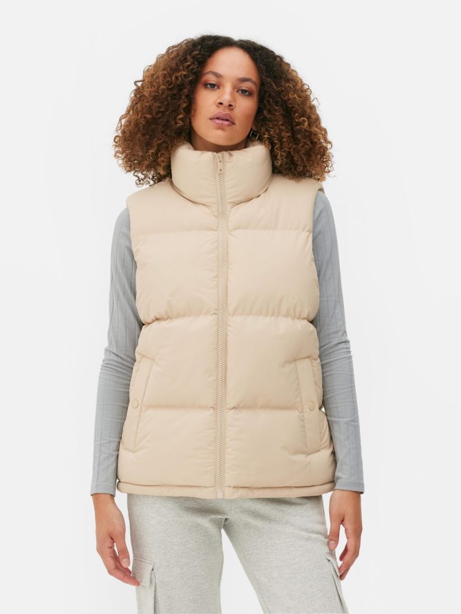 Funnel Neck Padded Vest - Image 2