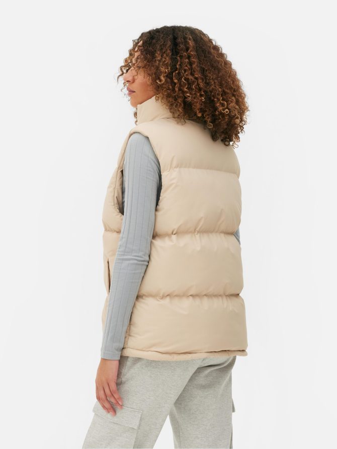 Funnel Neck Padded Vest - Image 4