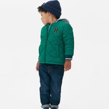 Quilted Varsity Bomber Jacket