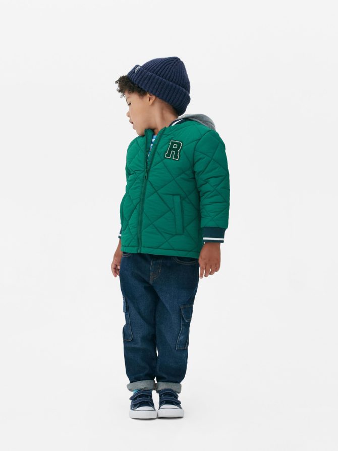 Quilted Varsity Bomber Jacket