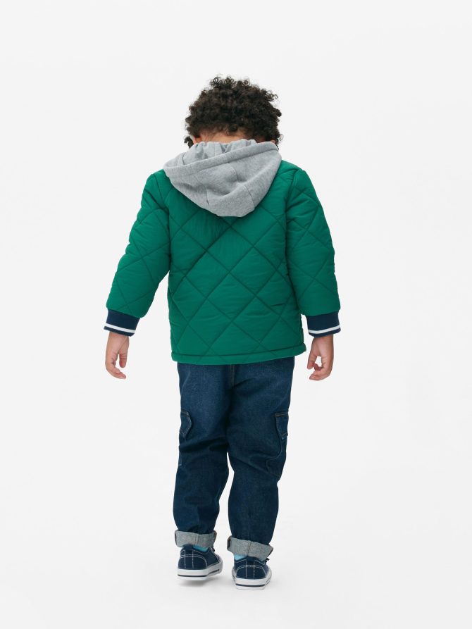 Quilted Varsity Bomber Jacket - Image 2