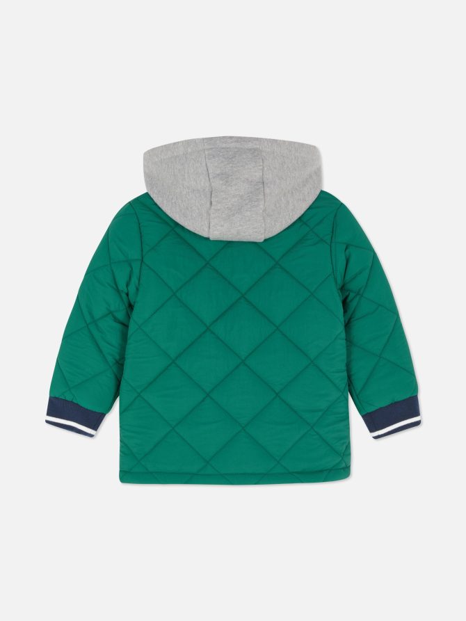 Quilted Varsity Bomber Jacket - Image 4