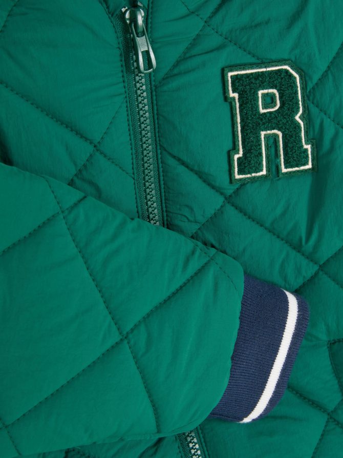 Quilted Varsity Bomber Jacket - Image 5