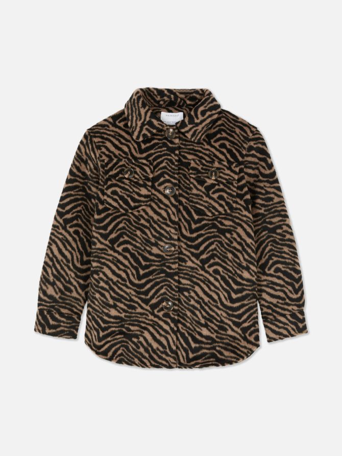 Animal Print Brushed Shacket - Image 3