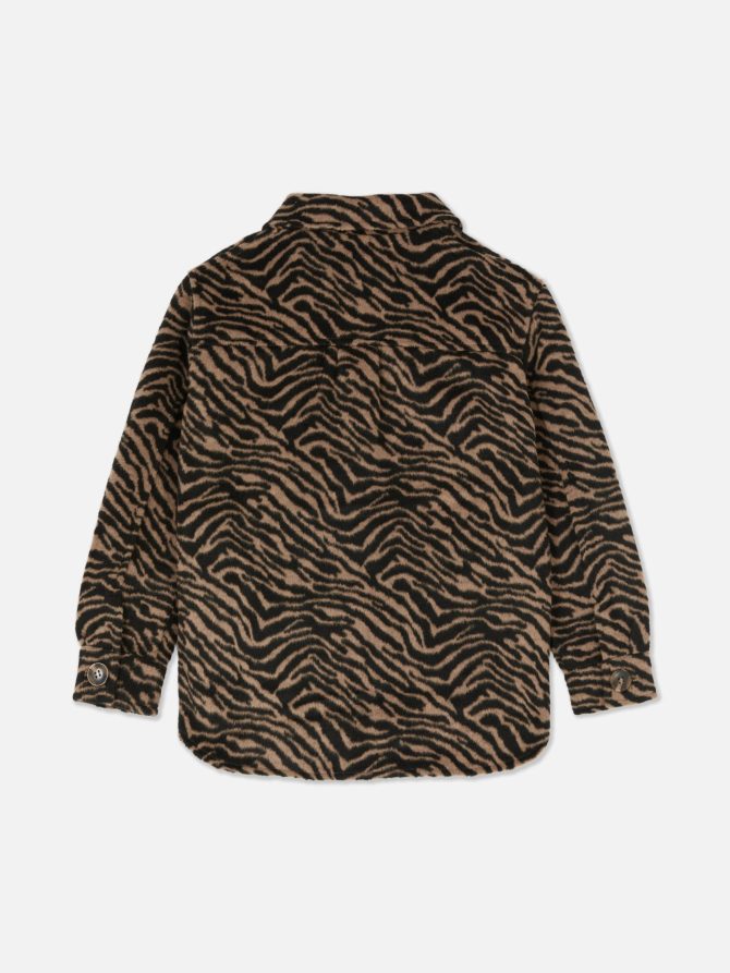 Animal Print Brushed Shacket - Image 4