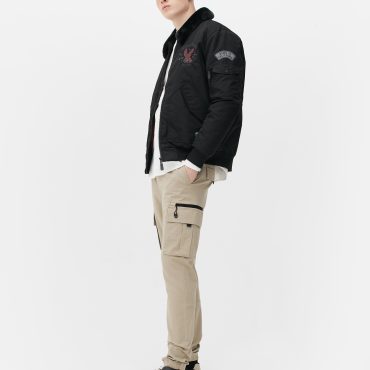 The Stronghold Fleece Collar Bomber Jacket