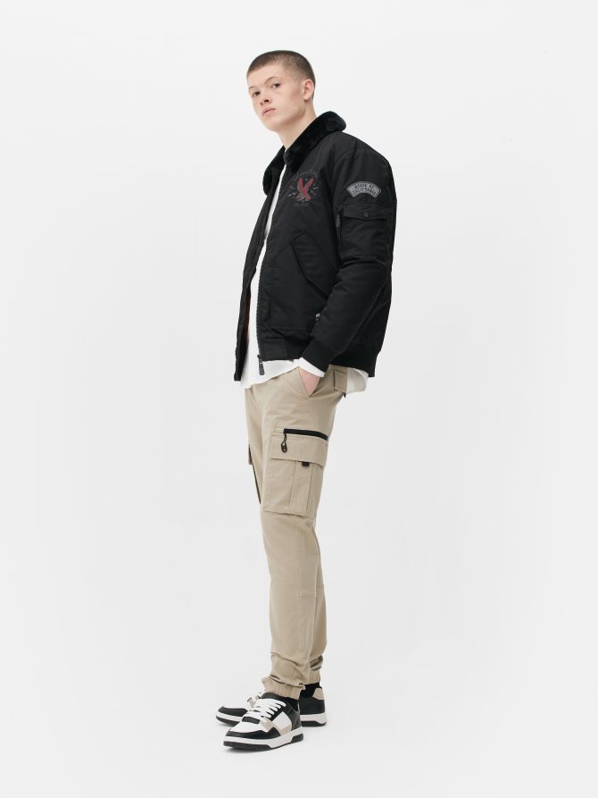 The Stronghold Fleece Collar Bomber Jacket