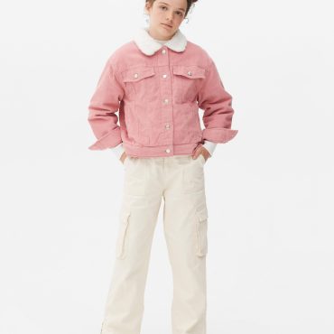 Fleece Collar Corduroy Jacket