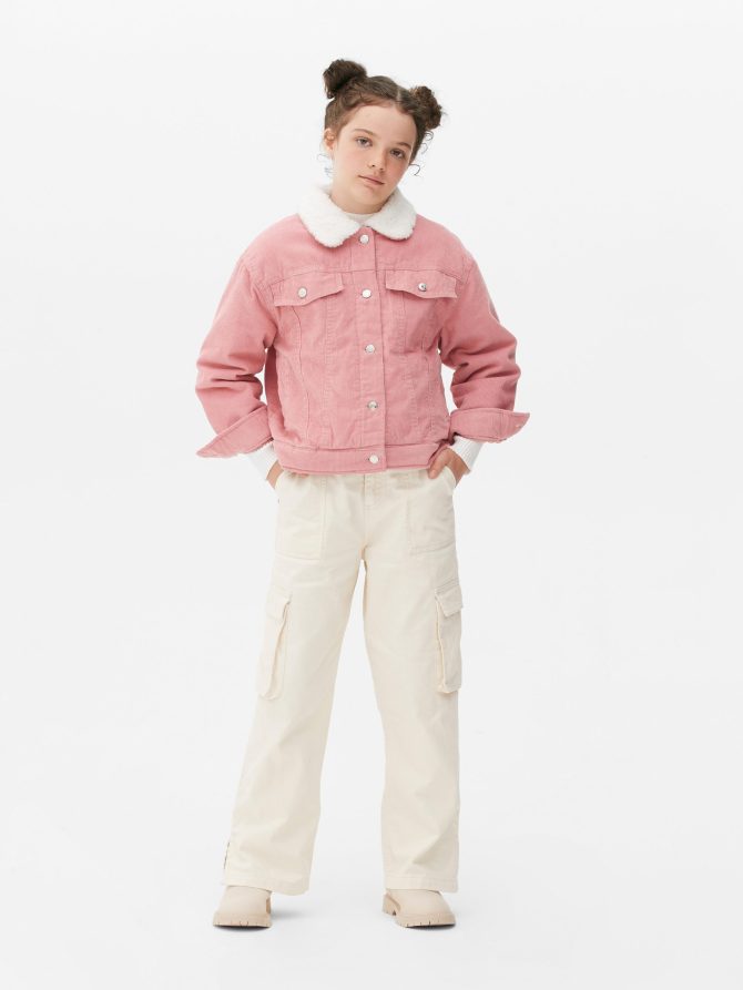 Fleece Collar Corduroy Jacket