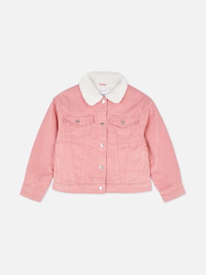 Fleece Collar Corduroy Jacket - Image 3