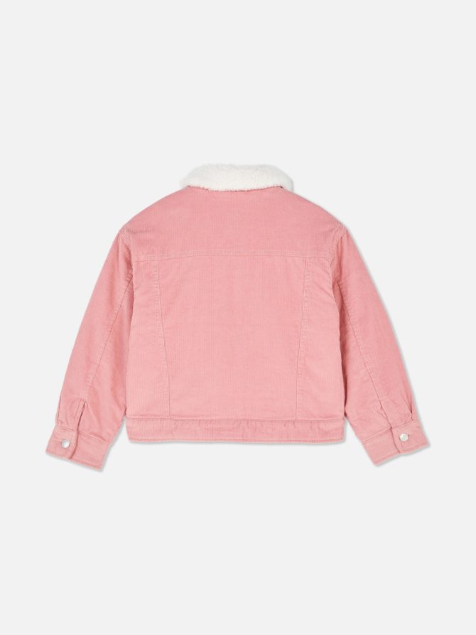 Fleece Collar Corduroy Jacket - Image 4