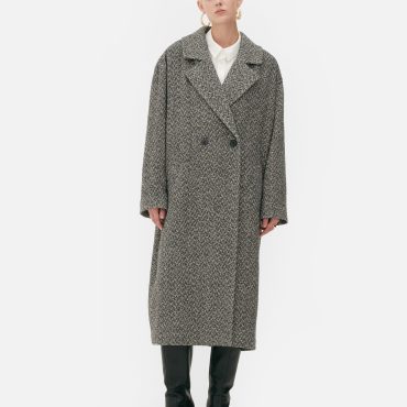 Rita Ora Herringbone Oversized Coat