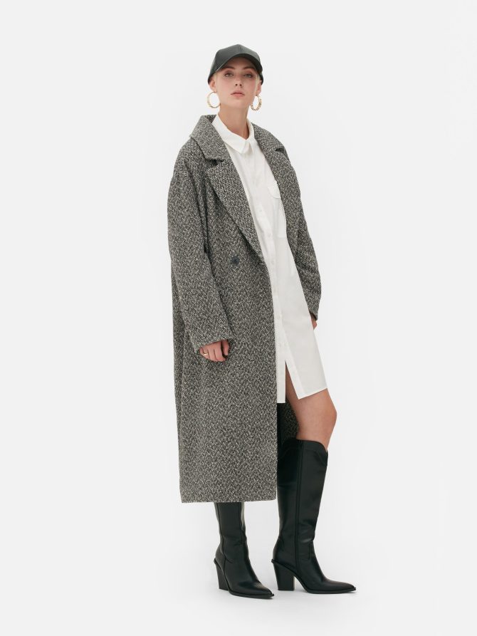 Rita Ora Herringbone Oversized Coat - Image 2