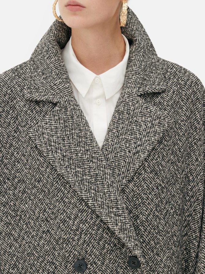 Rita Ora Herringbone Oversized Coat - Image 3