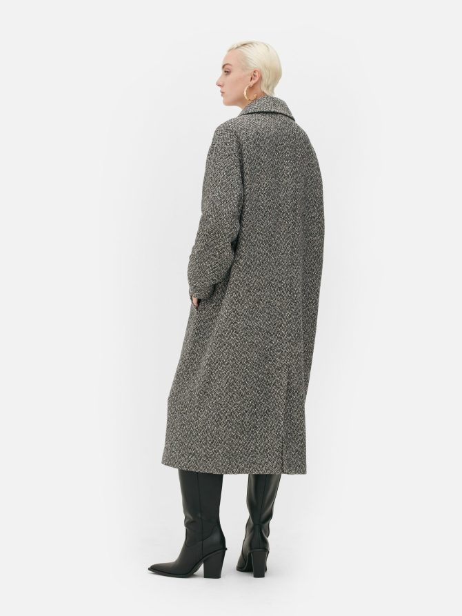 Rita Ora Herringbone Oversized Coat - Image 4