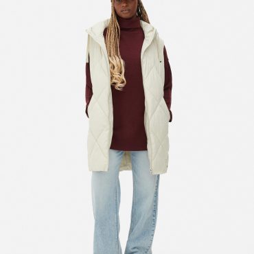 Padded Vest With Hood