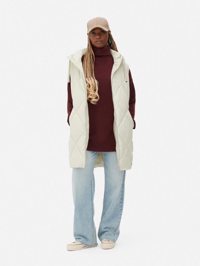 Padded Vest With Hood