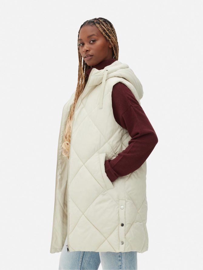 Padded Vest With Hood - Image 2