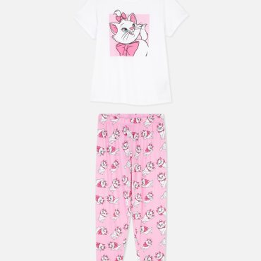 Disney Character Print Jersey Pajamas
