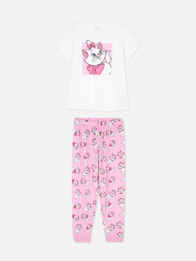 Disney Character Print Jersey Pajamas