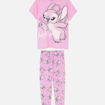 Disney Character Print Jersey Pajamas