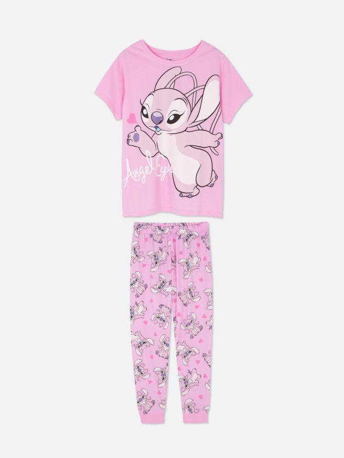 Disney Character Print Jersey Pajamas