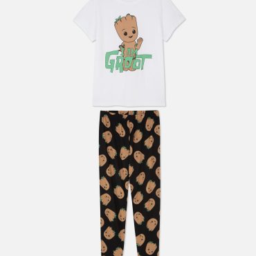 Disney Character Print Jersey Pajamas