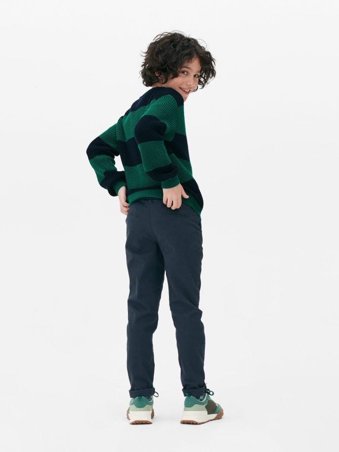 Striped Waffle Knit Sweater - Image 2