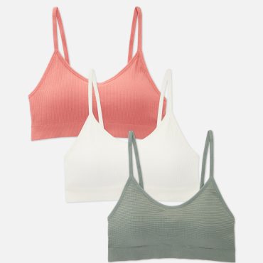3-Pack Seamfree Cropped Cami Bralettes