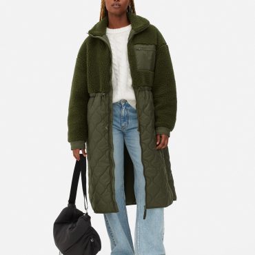 Quilted Fleece Coat
