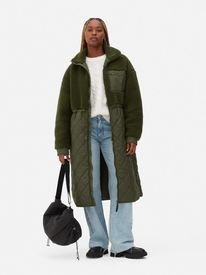 Quilted Fleece Coat