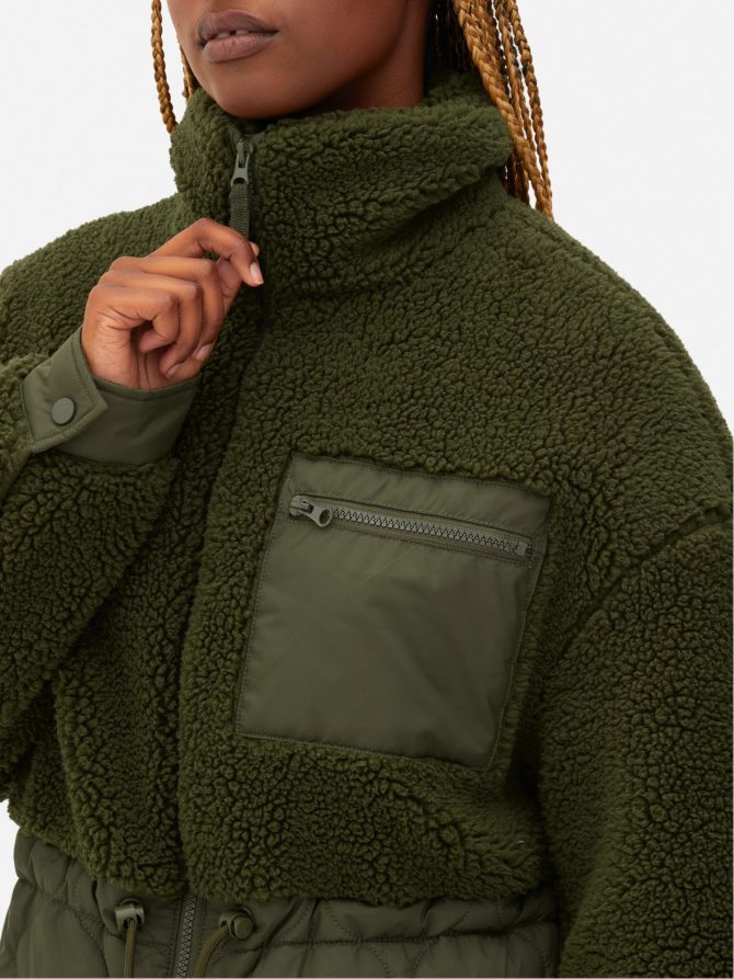 Quilted Fleece Coat - Image 3